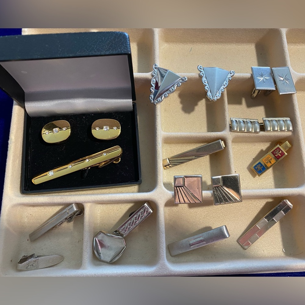 Lot of Men’s Cuff Links and Tie Bars